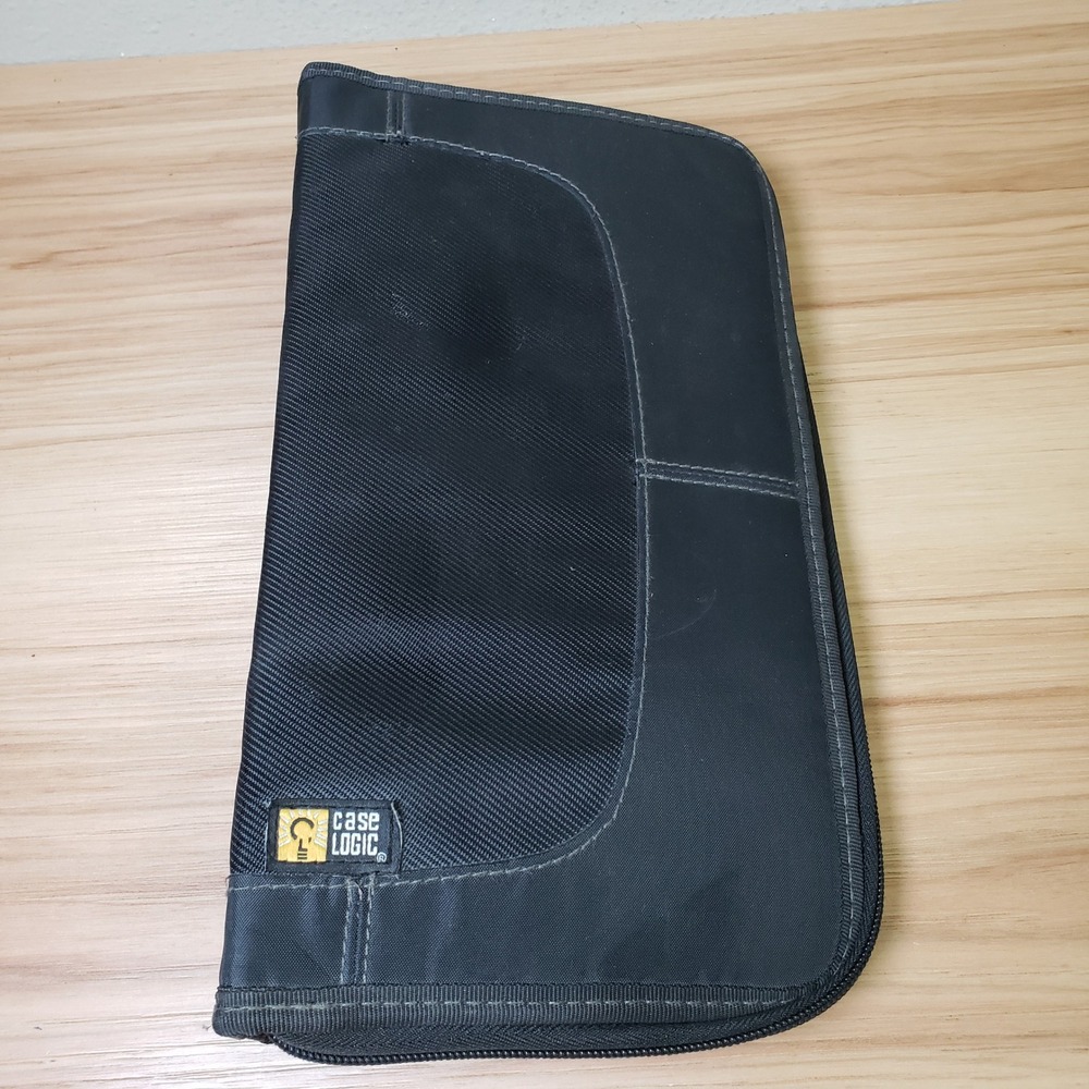 Case Logic Zip Around CD Holder Case Black Basic Disc‎ Portfolio Retro 2000s 90s